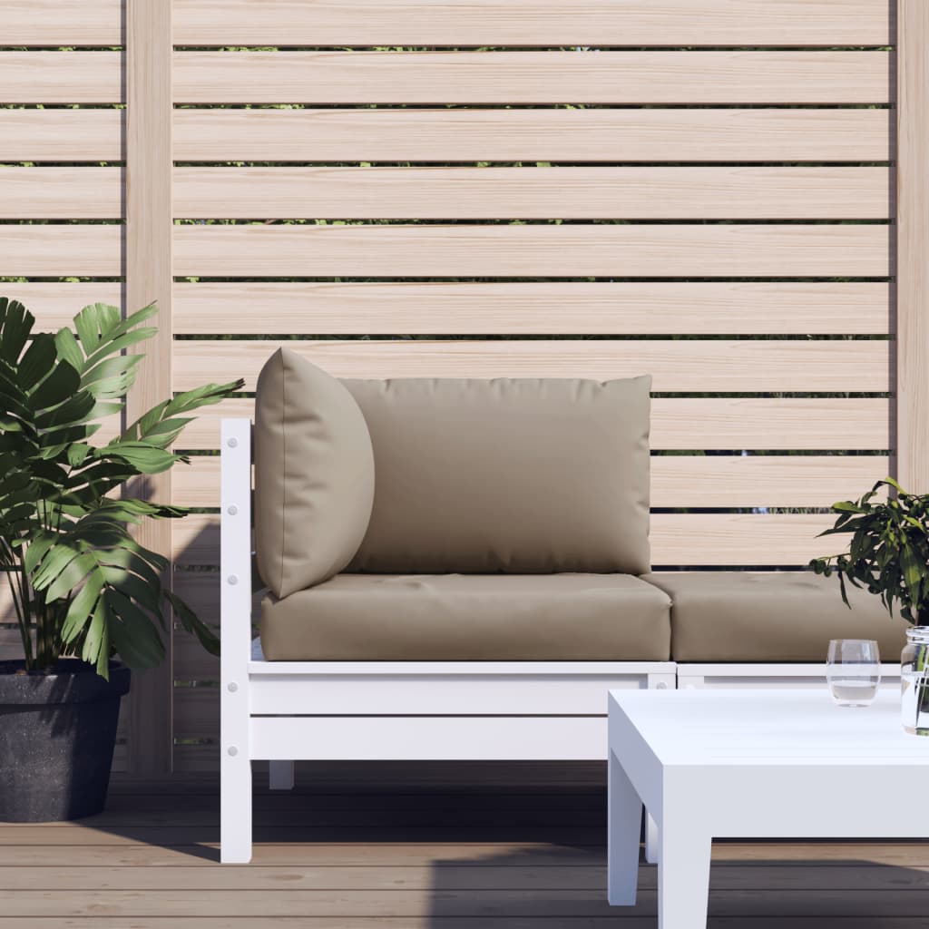 Pallet sofa cushions, 3 pcs., taupe gray, fabric