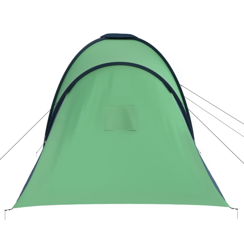 Camping tent, 6 people, blue and green