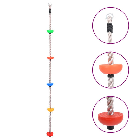 Frânghie de cățărat cu platforme, 200 cm