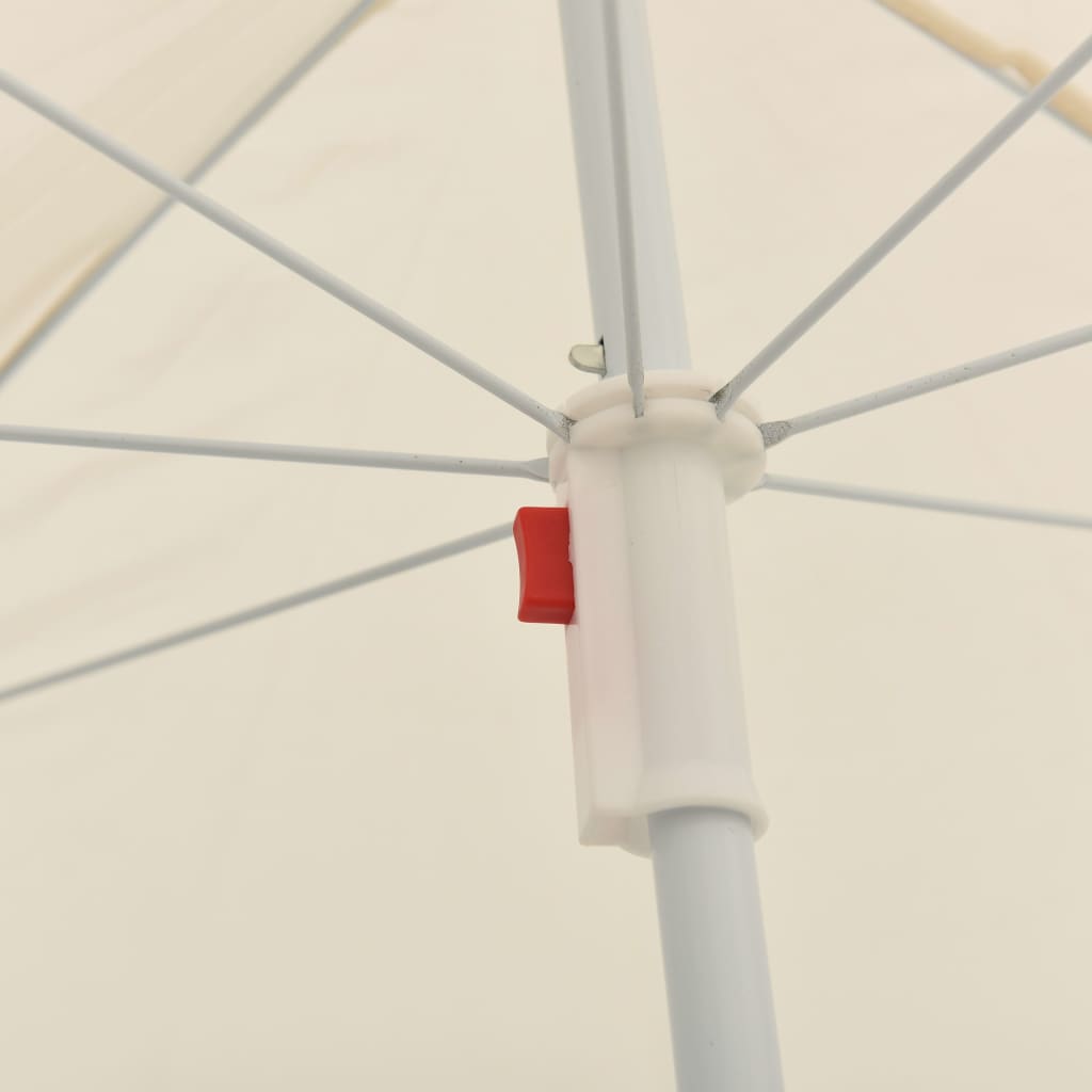 Umbrelă de soare de grădină, stâlp din oțel, nisipiu, 180 cm