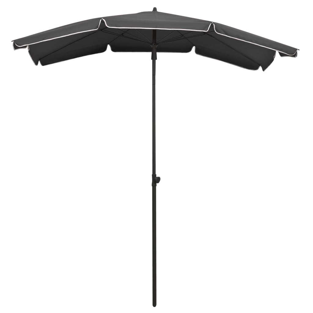 Umbrelă de grădină cu stâlp, antracit, 200x130 cm