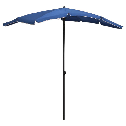 Umbrelă de grădină cu stâlp, albastru azuriu, 200x130 cm