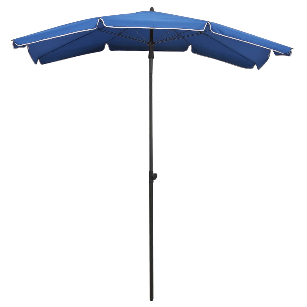 Umbrelă de grădină cu stâlp, albastru azuriu, 200x130 cm