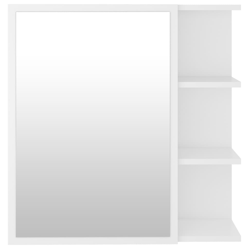 Bathroom cabinet with mirror, white, 62.5 x 20.5 x 64 cm, PAL