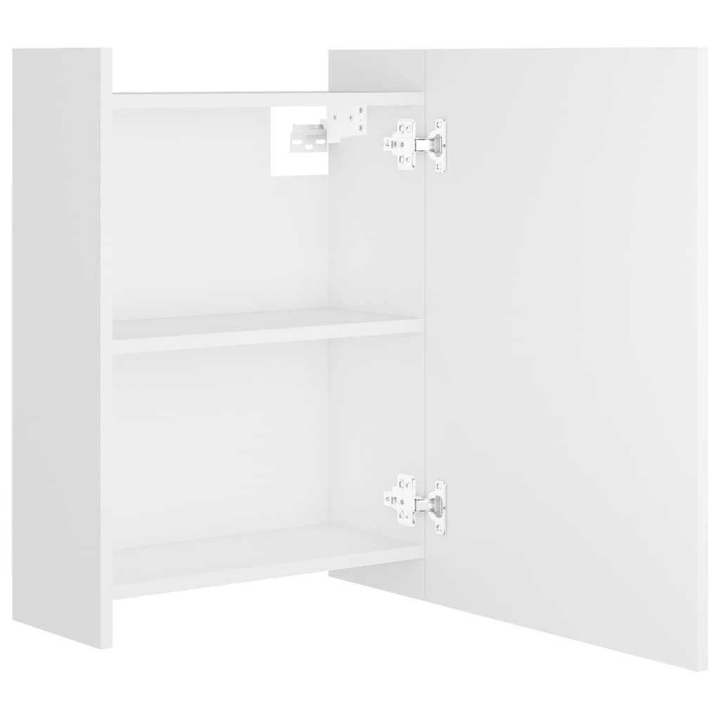 Bathroom cabinet with mirror, white, 62.5 x 20.5 x 64 cm, PAL