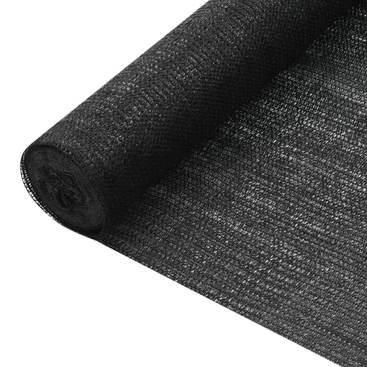 Plasă protecție intimitate, negru, 1,2x10 m, HDPE, 75 g/m²