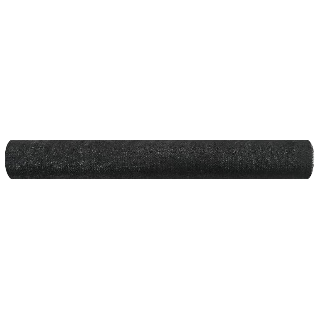 Plasă protecție intimitate, negru, 1,2x10 m, HDPE, 75 g/m²