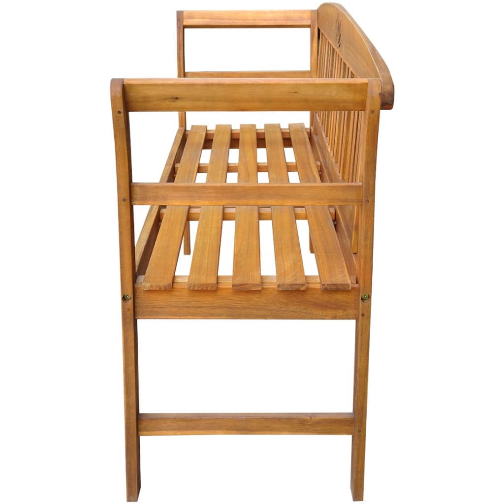 Bancă de grădină cu pernă, 157 cm, lemn masiv de acacia