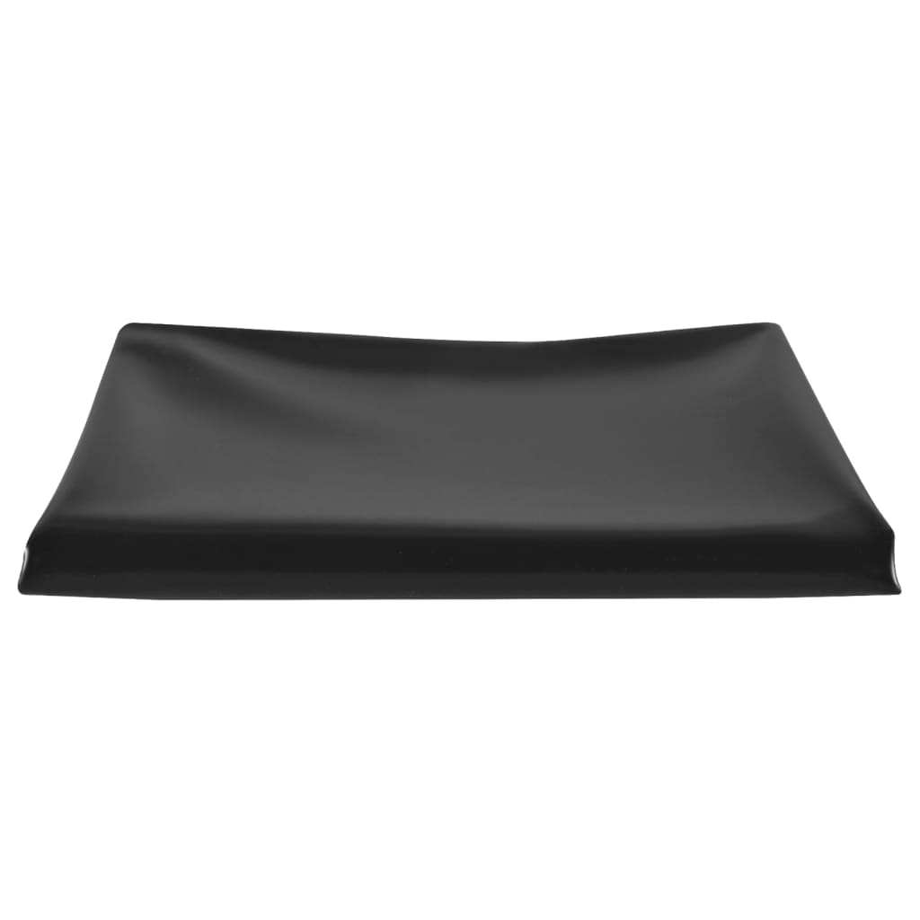 Căptușeală pentru iaz, negru, 2x8 m, PVC, 0,5 mm