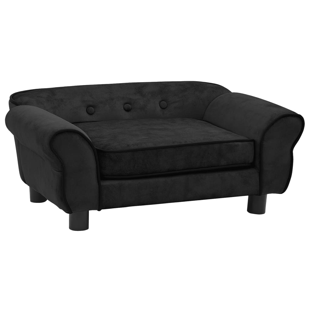 Sofa for dogs, black, 72x45x30 cm, plush