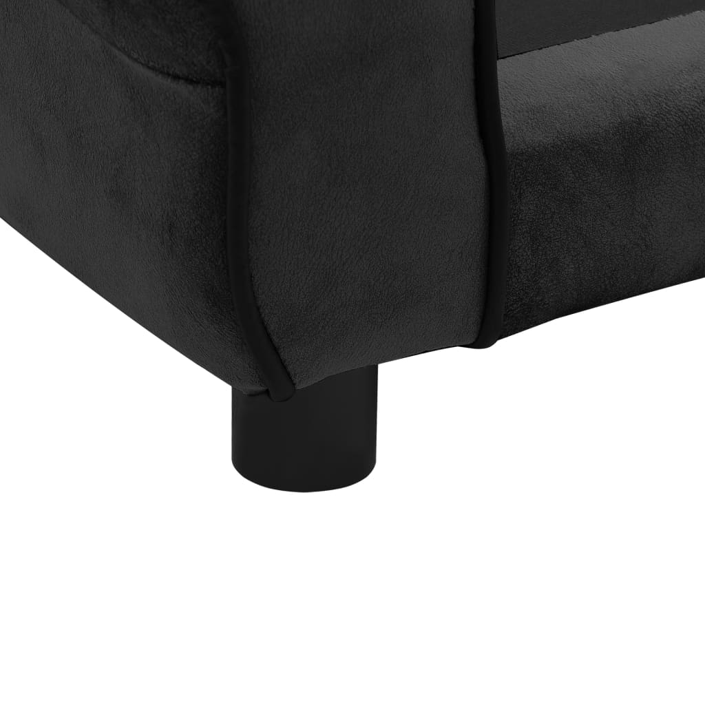 Sofa for dogs, black, 72x45x30 cm, plush