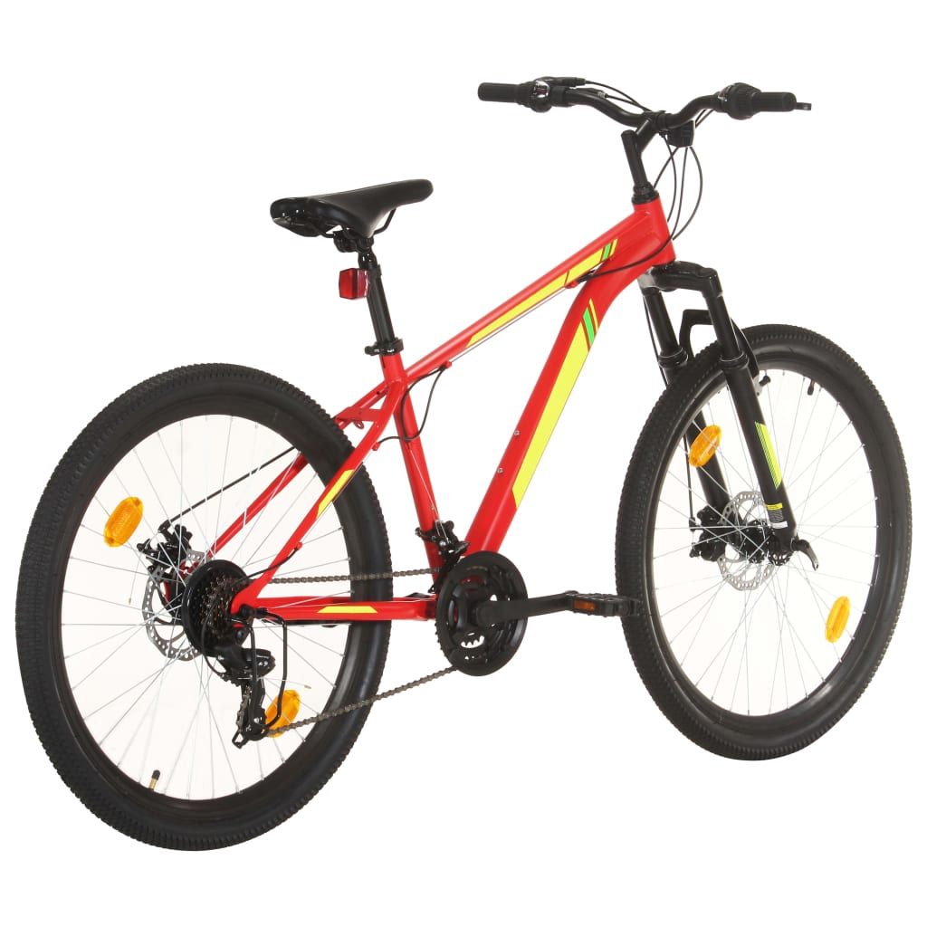21-speed mountain bike, 27.5 inch wheel, red, 38 cm