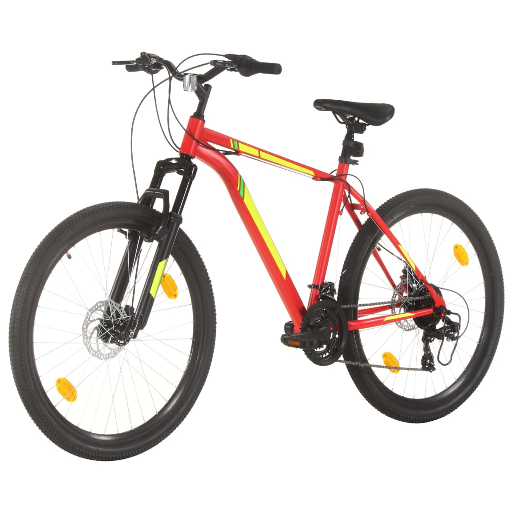 21-speed mountain bike, 27.5 inch wheel, red, 42 cm