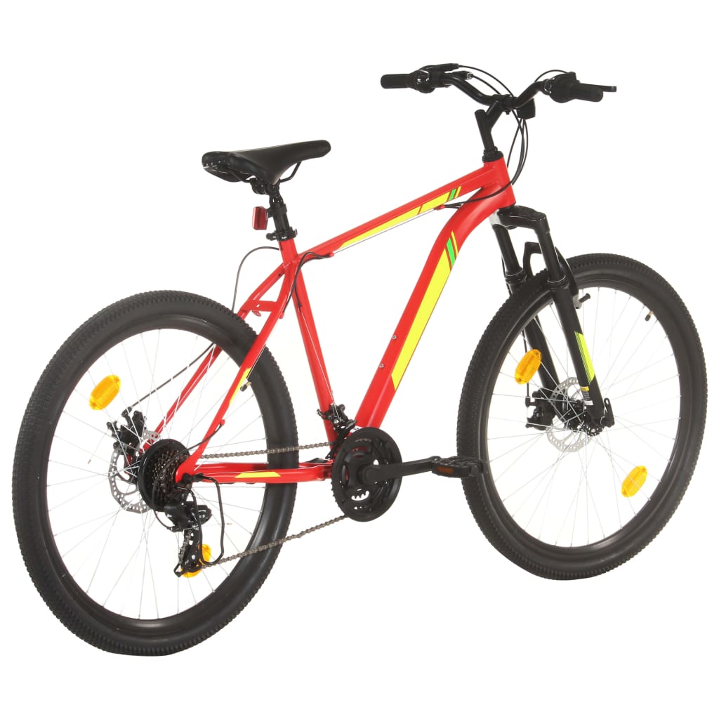 21-speed mountain bike, 27.5 inch wheel, red, 42 cm