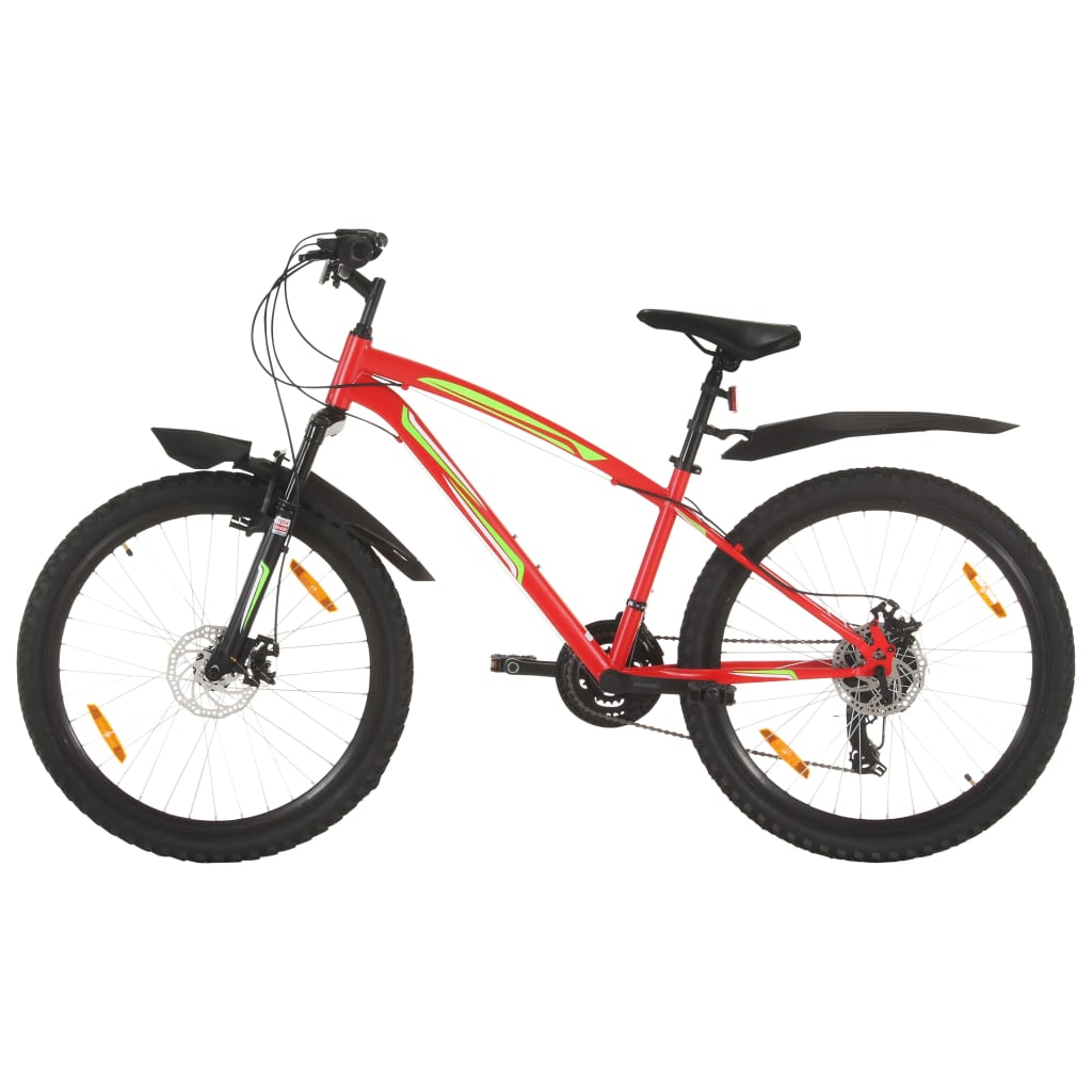 21-speed mountain bike, 26 inch wheel, 36 cm, red