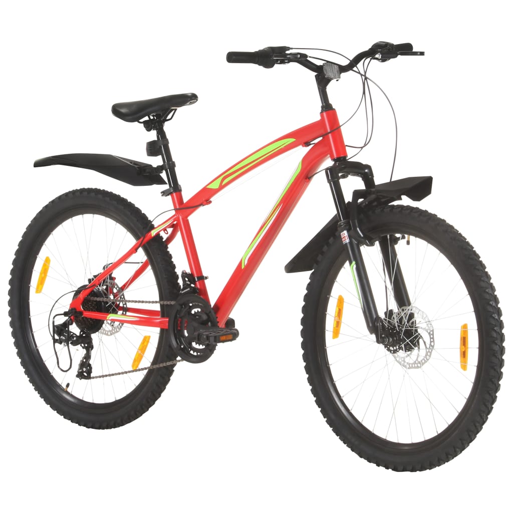 21-speed mountain bike, 26 inch wheel, 36 cm, red