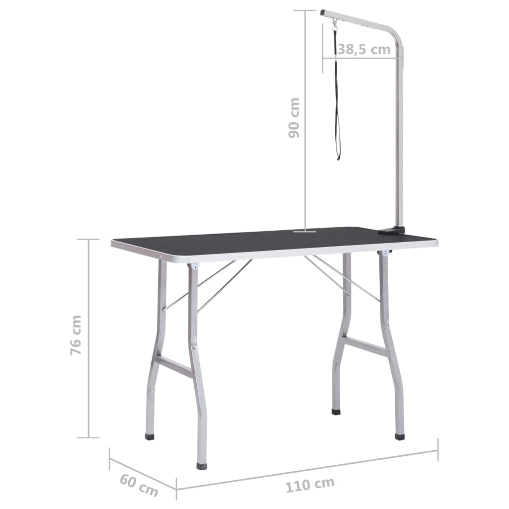Adjustable dog grooming table with 1 leash
