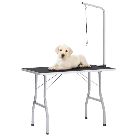 Adjustable dog grooming table with 1 leash