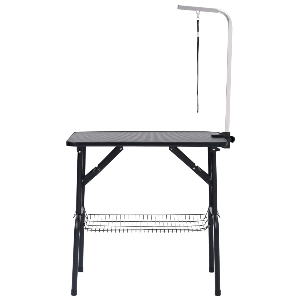 Adjustable dog grooming table with 1 leash and basket