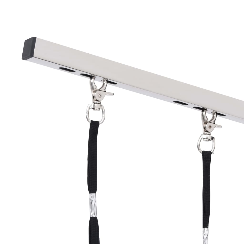 Adjustable dog grooming table with 2 leashes and basket