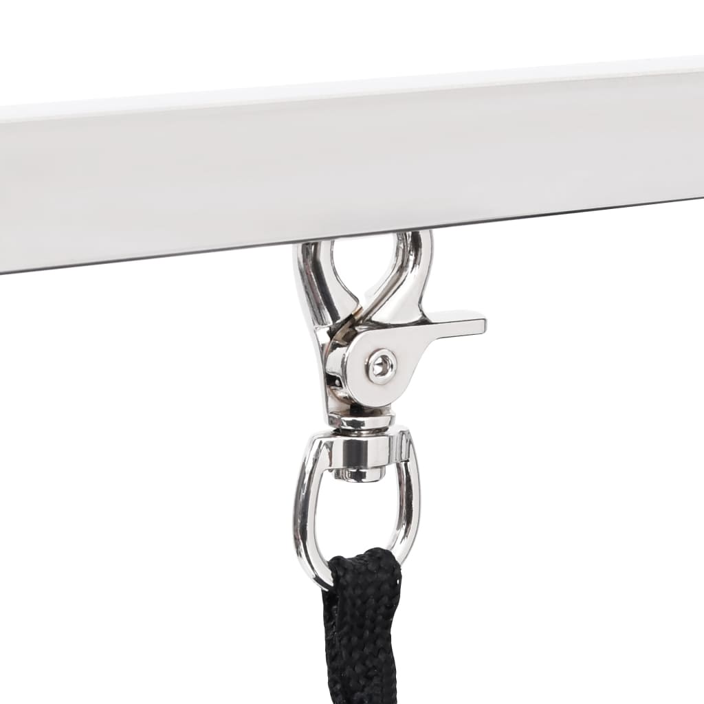 Adjustable dog grooming table with 2 leashes and basket