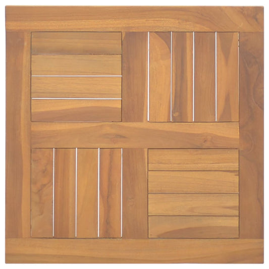 Blat de masă, 50x50x2,5 cm, lemn masiv de tec, pătrat