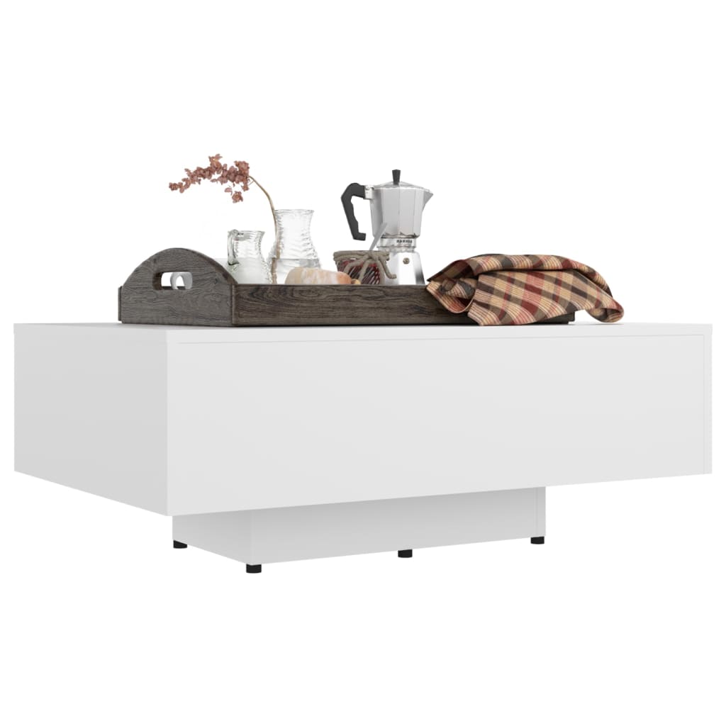Coffee table, white, 85x55x31 cm, chipboard