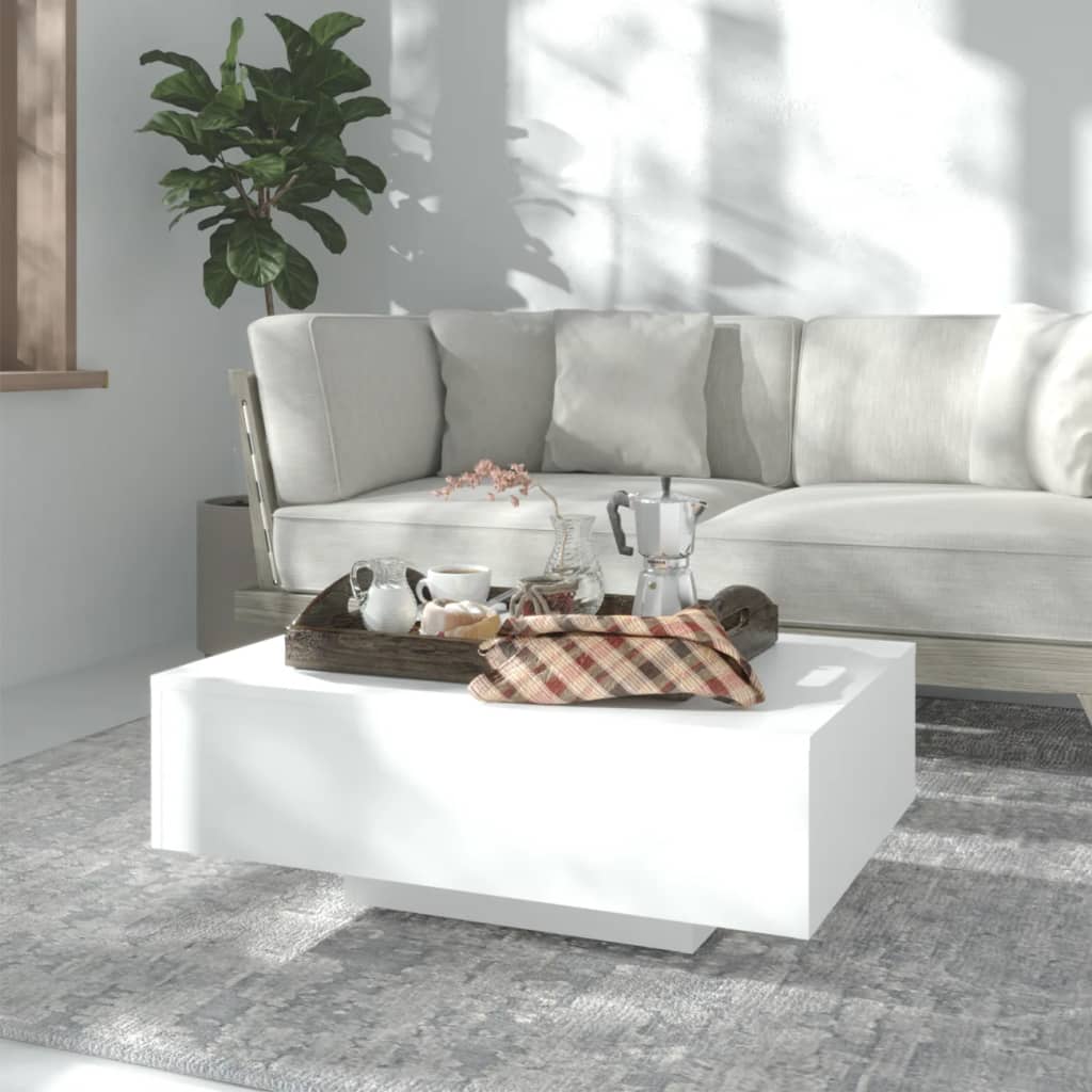 Coffee table, white, 85x55x31 cm, chipboard