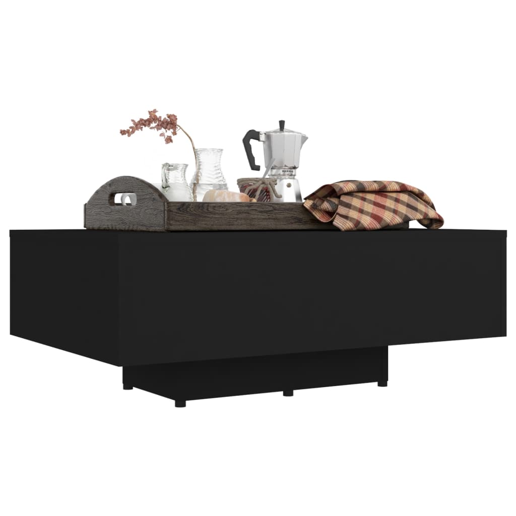 Coffee table, black, 85x55x31 cm, chipboard