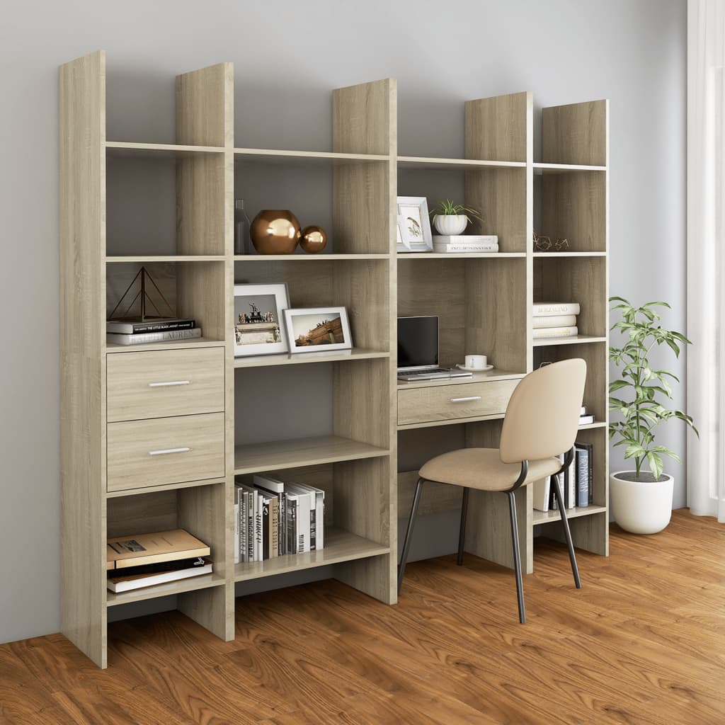Bibliotecă, stejar Sonoma, 40x35x180 cm, lemn prelucrat