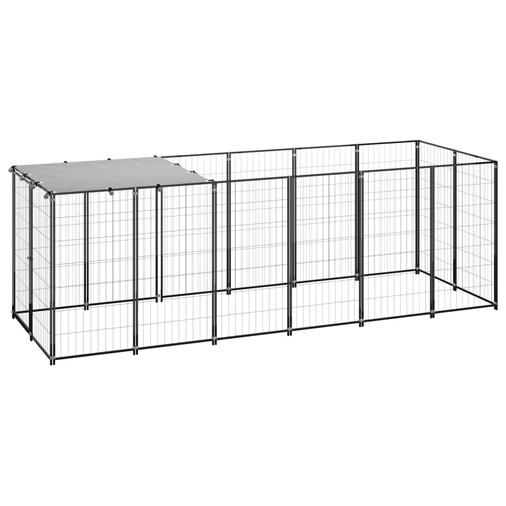 Dog paddock, black, 330x110x110 cm, steel