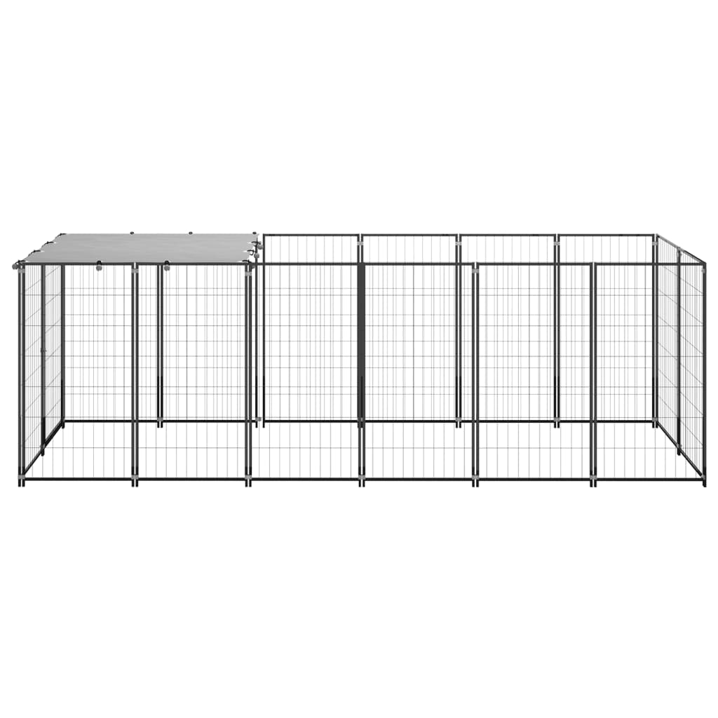 Dog paddock, black, 330x110x110 cm, steel