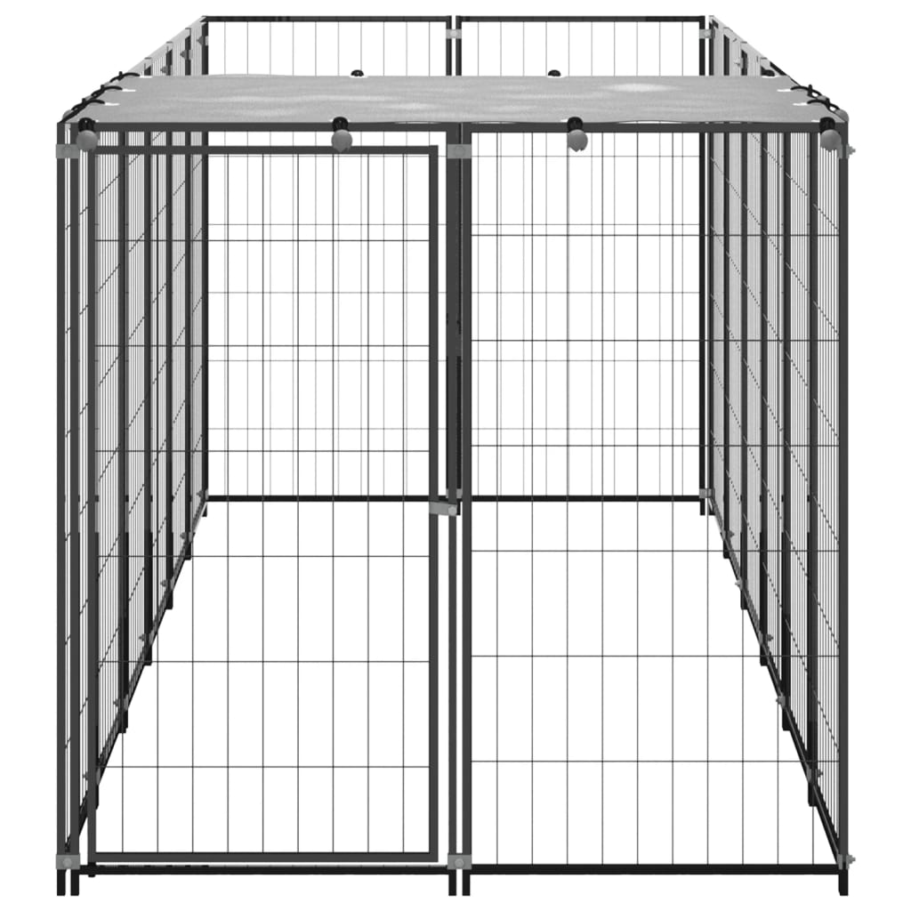 Dog paddock, black, 330x110x110 cm, steel