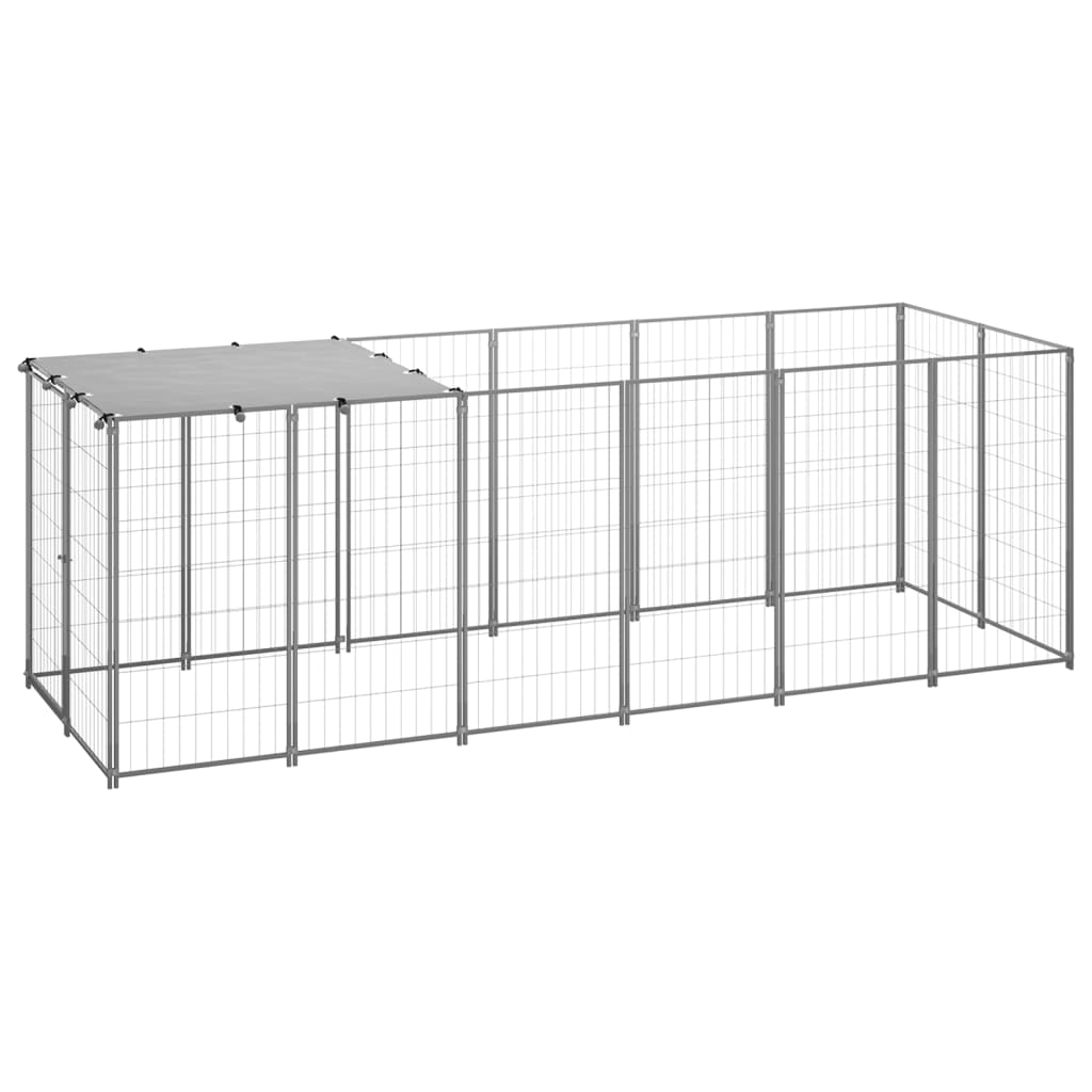 Dog paddock, silver, 330x110x110 cm, steel