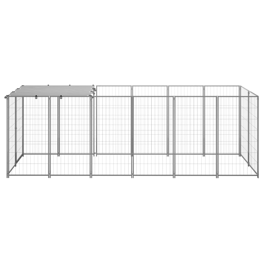 Dog paddock, silver, 330x110x110 cm, steel