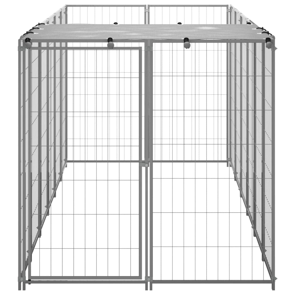Dog paddock, silver, 330x110x110 cm, steel