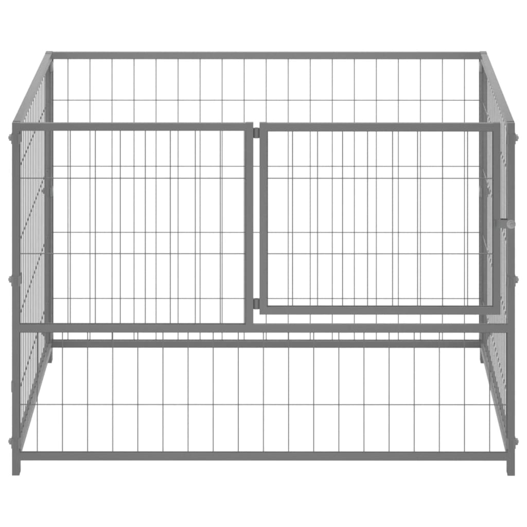 Dog paddock, silver, 100x100x70 cm, steel