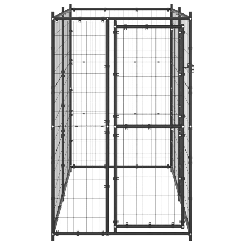 Paddock for outdoor dogs, 110x220x180 cm, steel