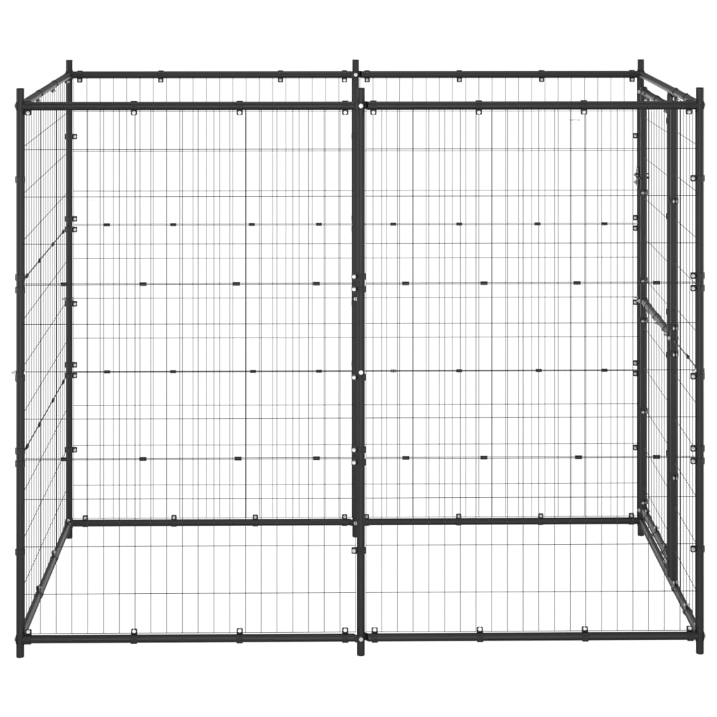 Paddock for outdoor dogs, 110x220x180 cm, steel