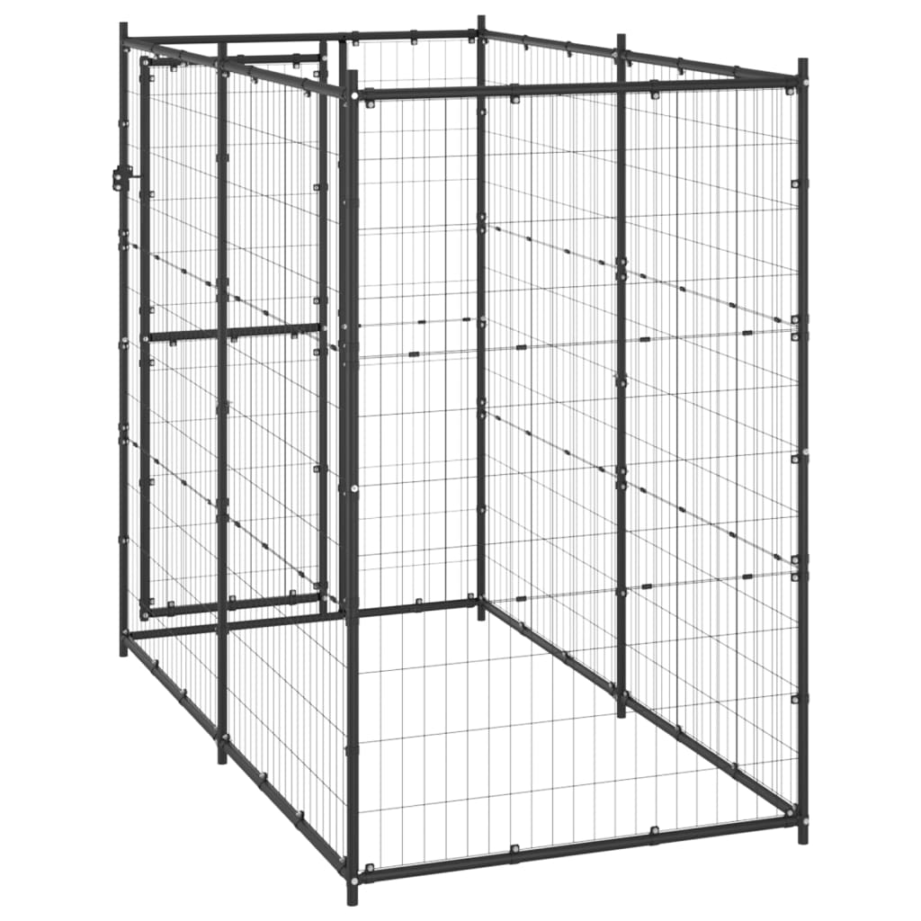Paddock for outdoor dogs, 110x220x180 cm, steel