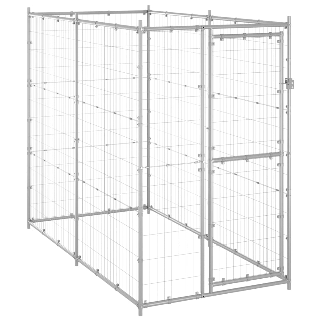 Paddock for outdoor dogs 110x220x180 cm galvanized steel