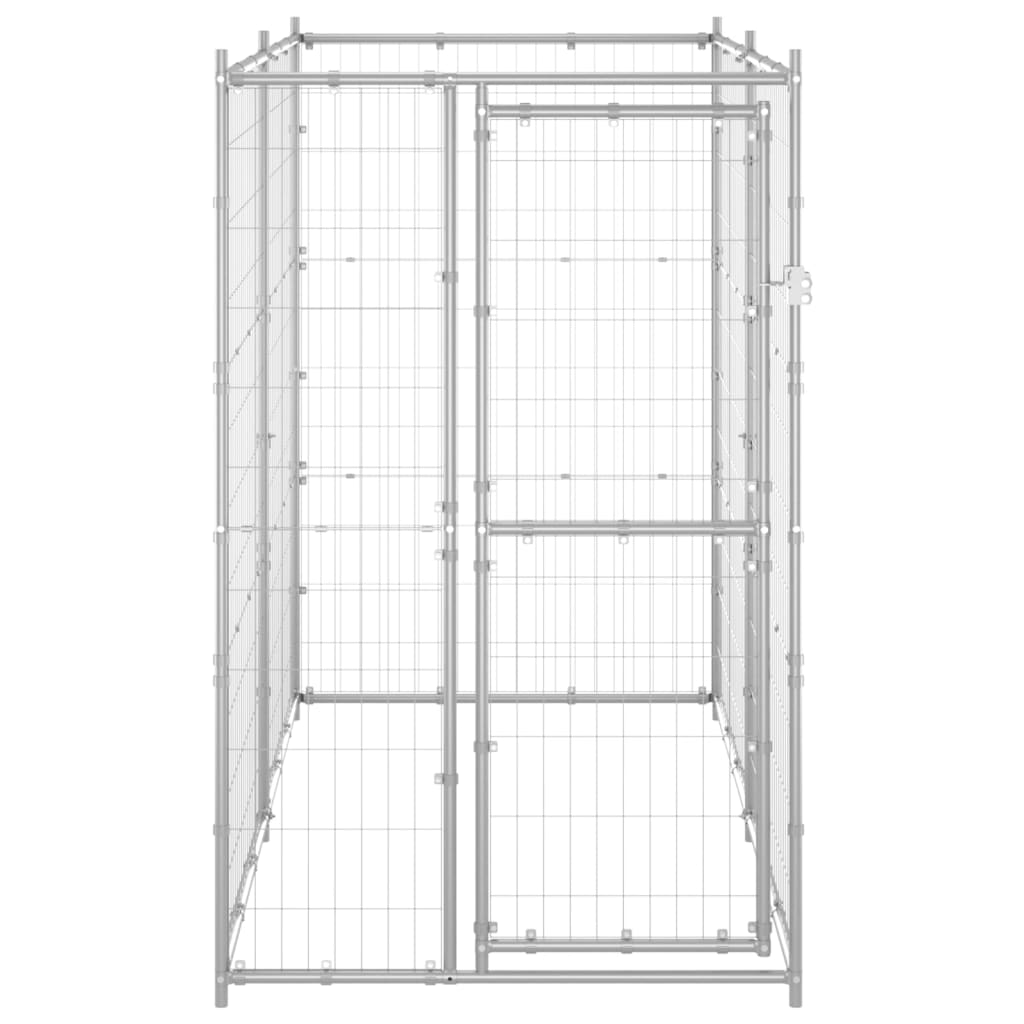 Paddock for outdoor dogs 110x220x180 cm galvanized steel