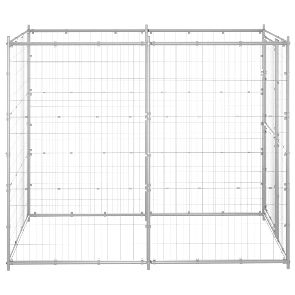 Paddock for outdoor dogs 110x220x180 cm galvanized steel