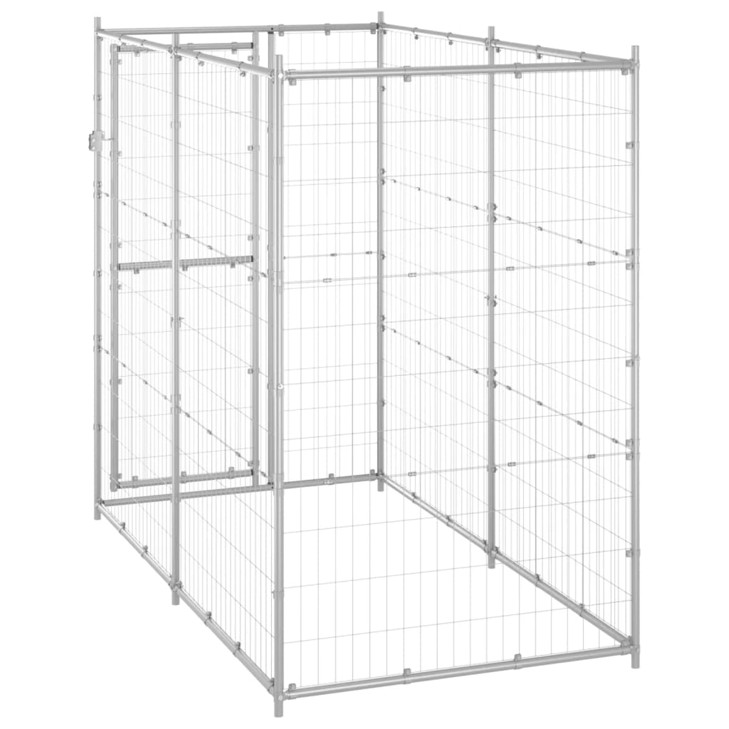 Paddock for outdoor dogs 110x220x180 cm galvanized steel