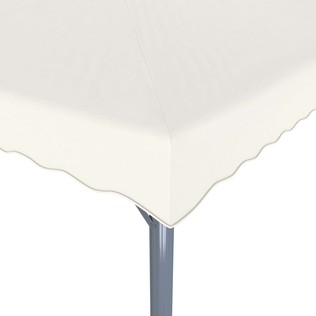 Pavilion cu șiruri de lumini LED, crem, 300x300 cm, aluminiu