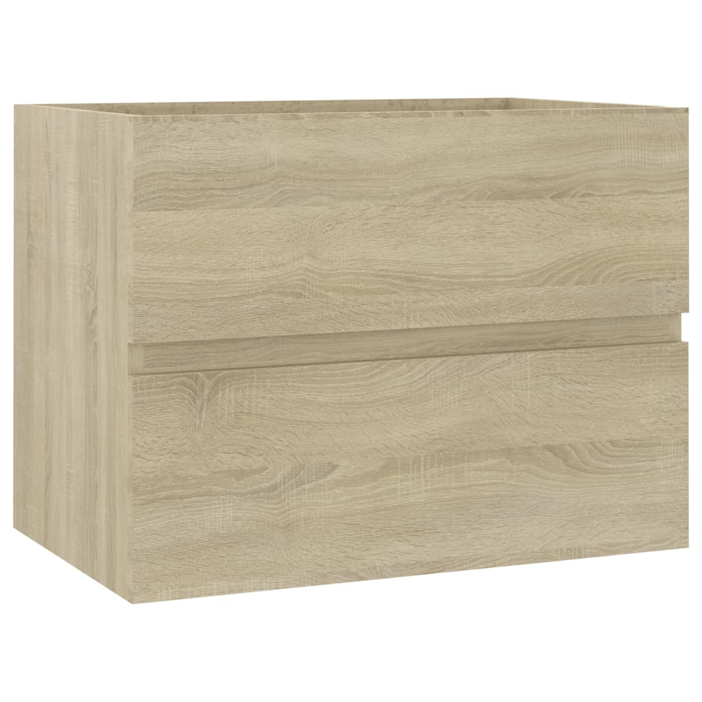 Cabinet with built-in sink, sonoma oak, engineered wood