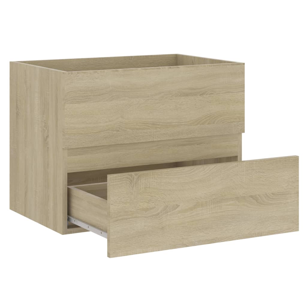Cabinet with built-in sink, sonoma oak, engineered wood