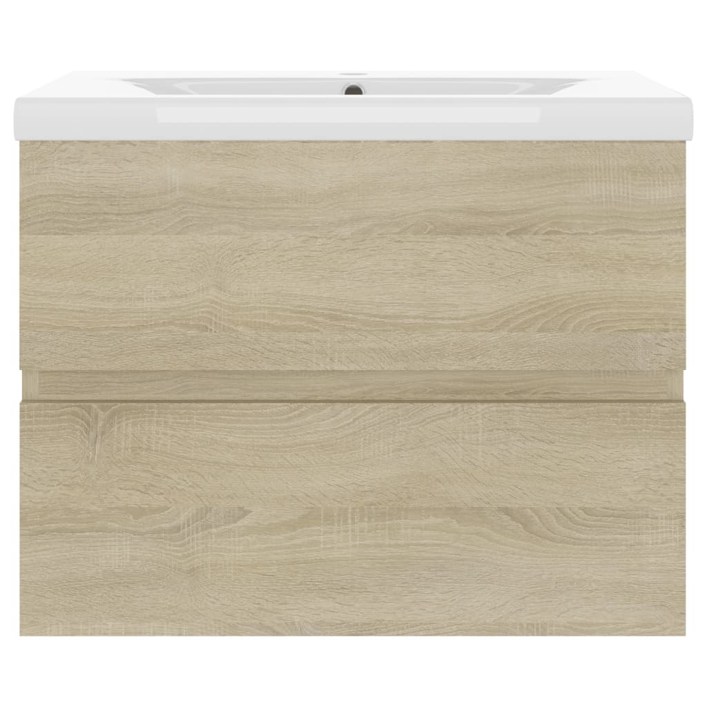 Cabinet with built-in sink, sonoma oak, engineered wood