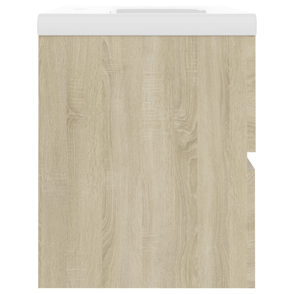 Cabinet with built-in sink, sonoma oak, engineered wood