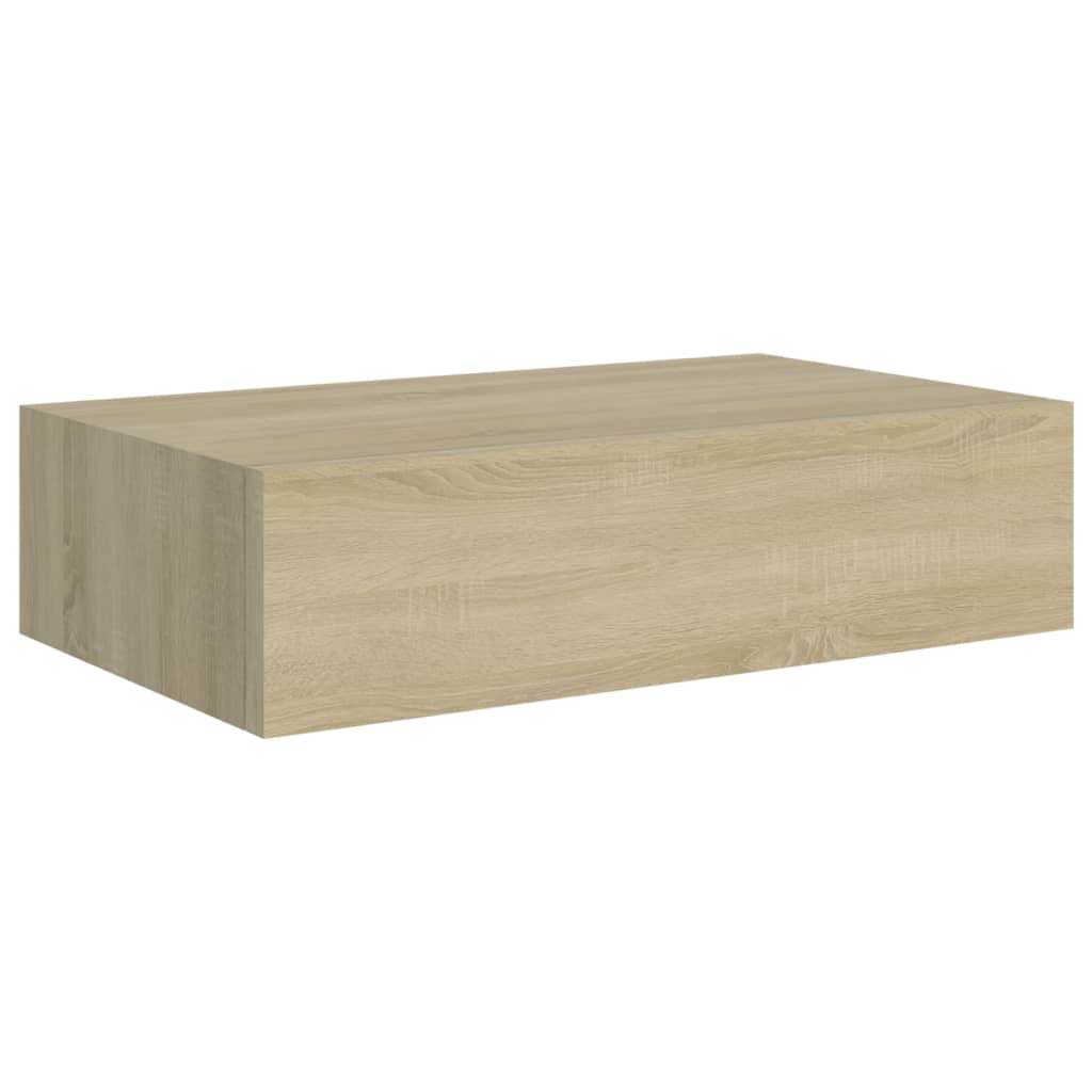 Dulapuri de perete cu sertar, 2 buc., stejar, 40x23,5x10 cm MDF